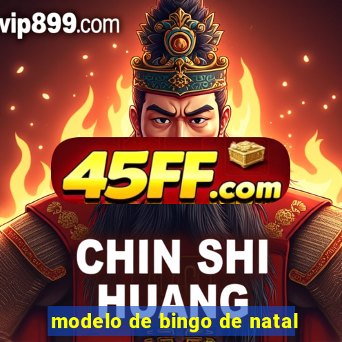 modelo de bingo de natal